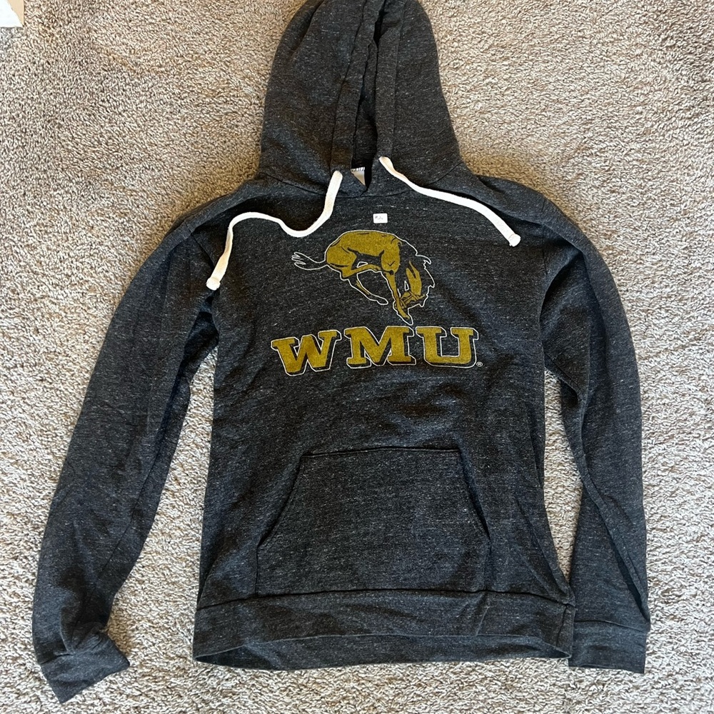 WMU Dark Gray Hoodie with Logo